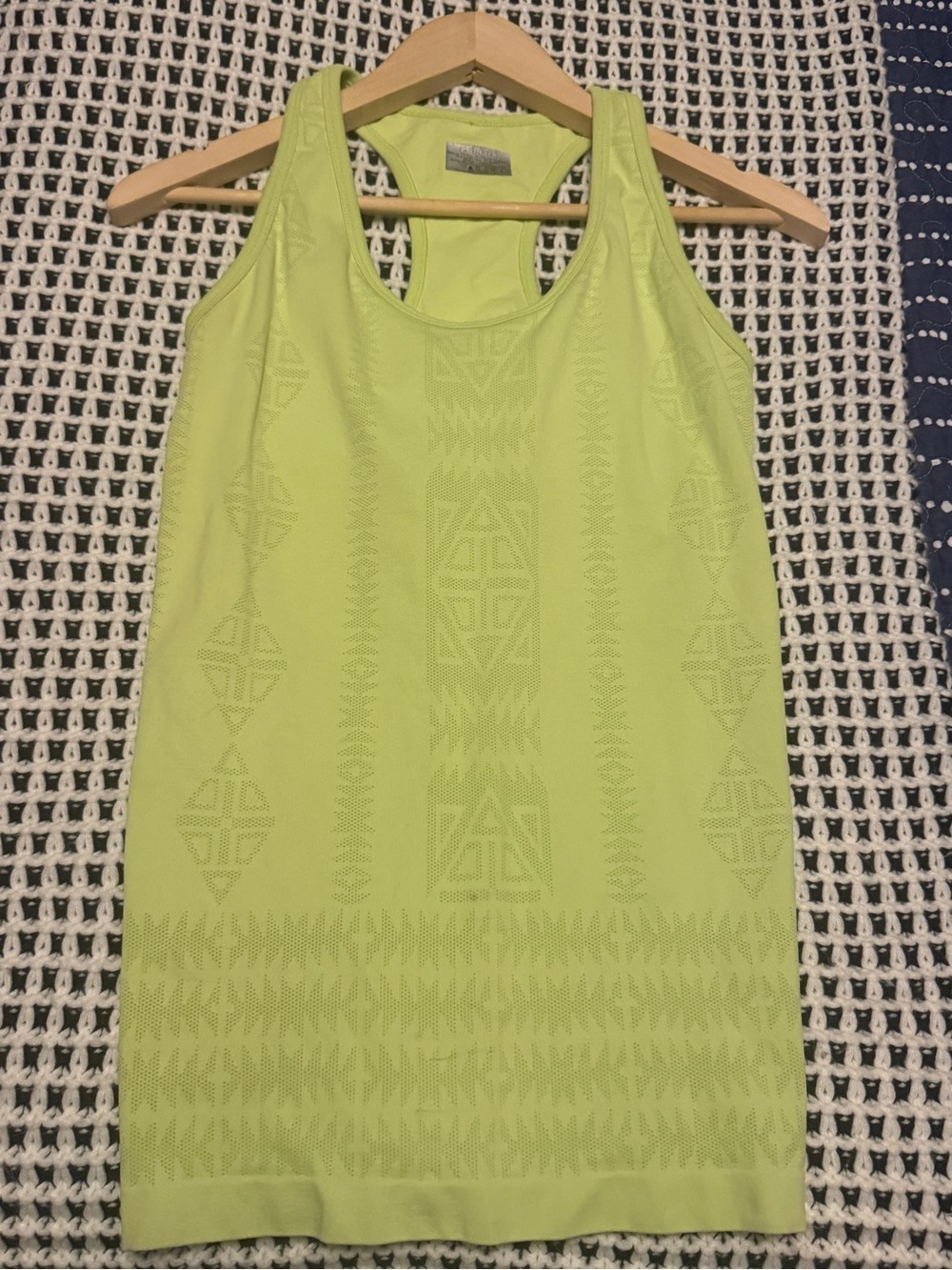 Athleta Lime Green Racerback Tank Top Size Large